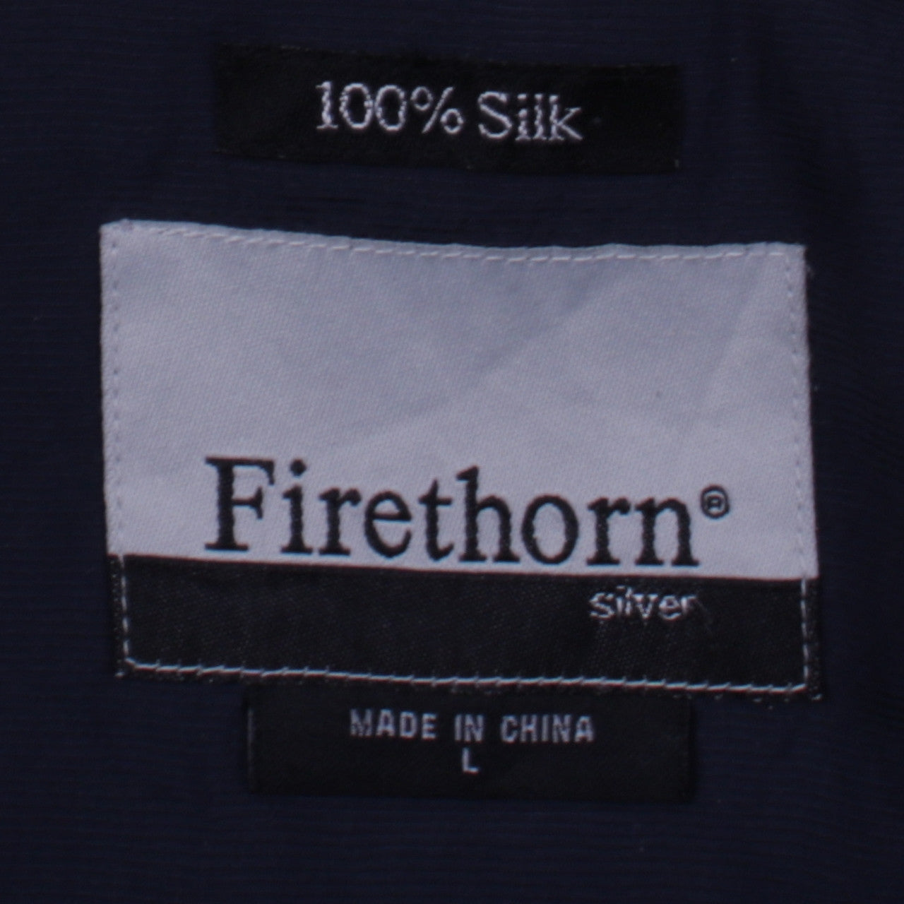 Firethorn Men’s Blue Silk Bomber Jacket L Casual Full Zip