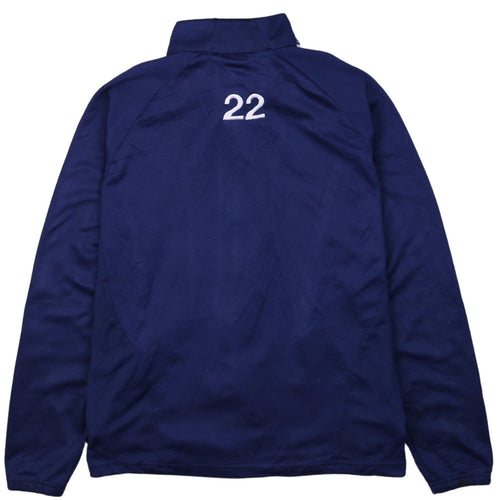 Adidas Boys Blue Football Track Jacket Size 13-14 Years Full Zip