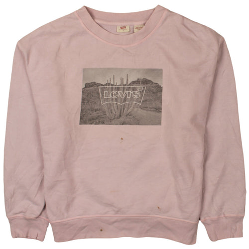Levi's Men's Pink Graphic Logo Pullover Sweatshirt M