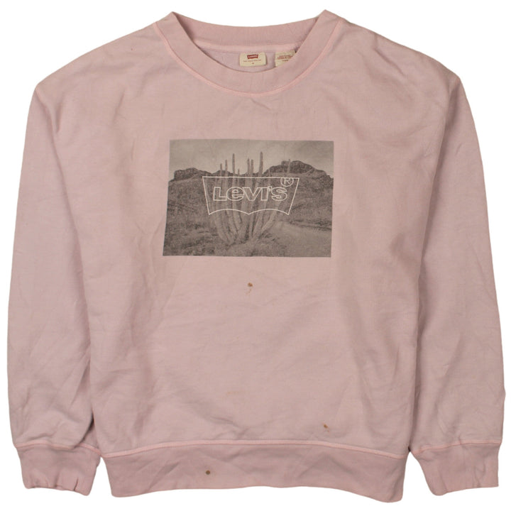 Levi's Men's Pink Graphic Logo Pullover Sweatshirt M