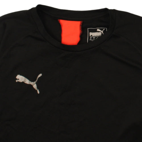 Puma Boys Black 13-14 Years Crew Neck Active T-Shirt