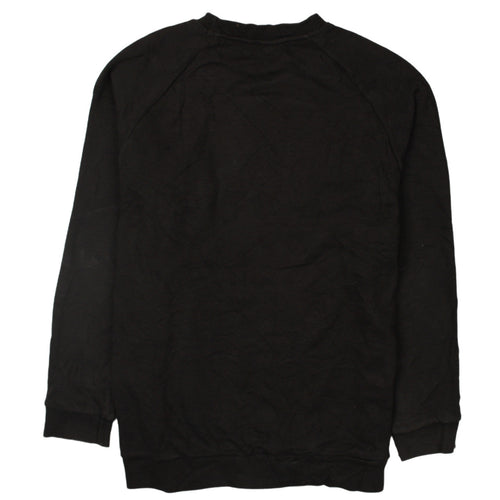Adidas Womens Black Crew Neck Pullover Sweatshirt Size 14