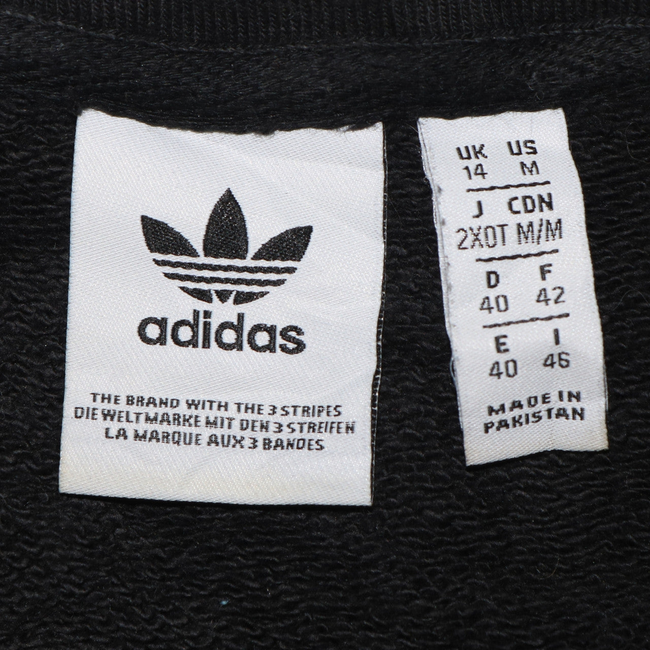 Adidas Womens Black Crew Neck Pullover Sweatshirt Size 14