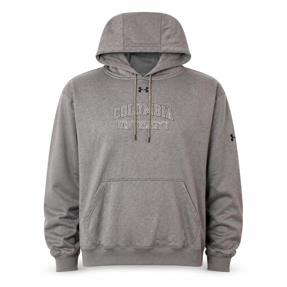 Front view of Under Armour Men’s Grey Pullover Hoodie Columbia University M
