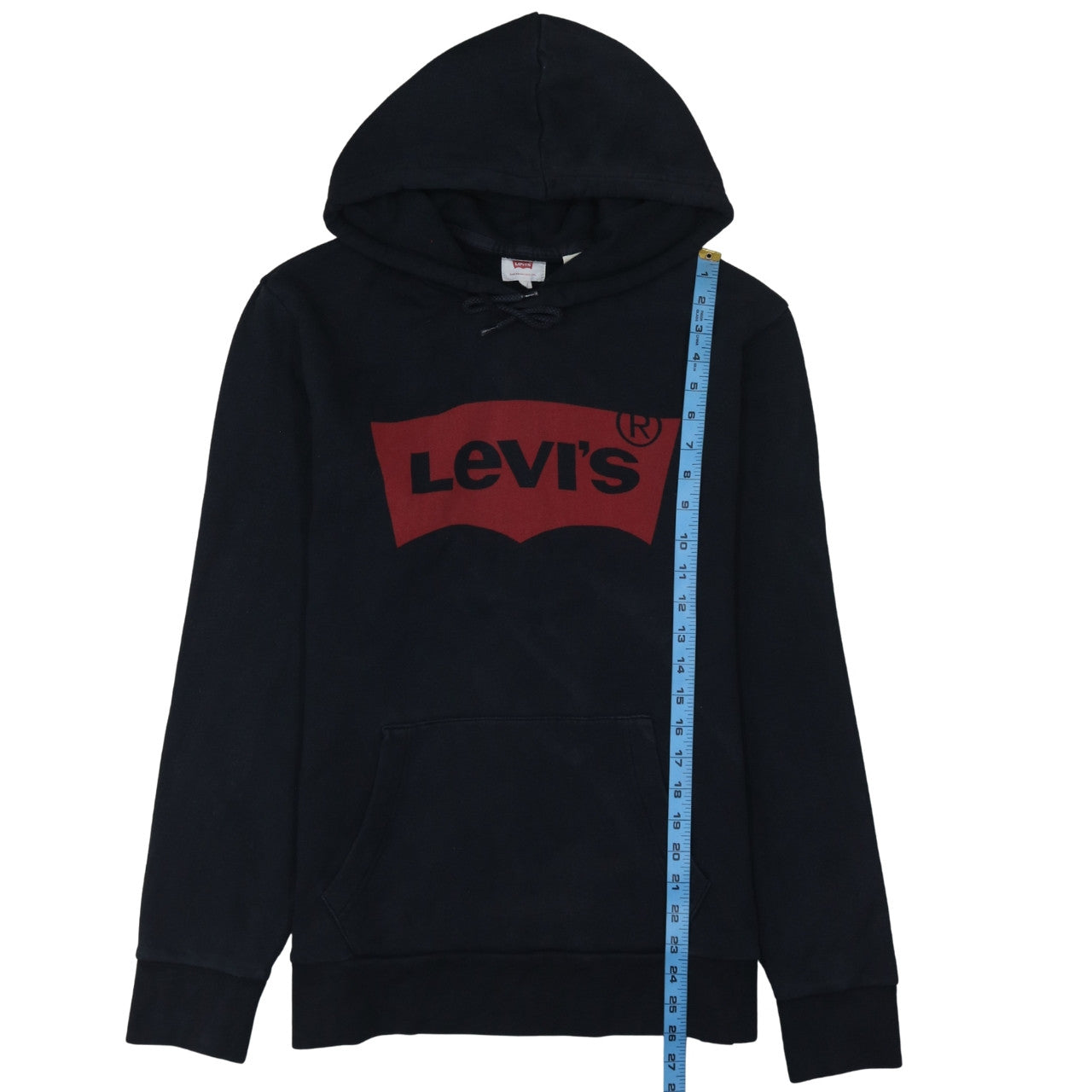 Levi's Mens Black Pullover Hoodie L Logo Graphic Sweatshirt