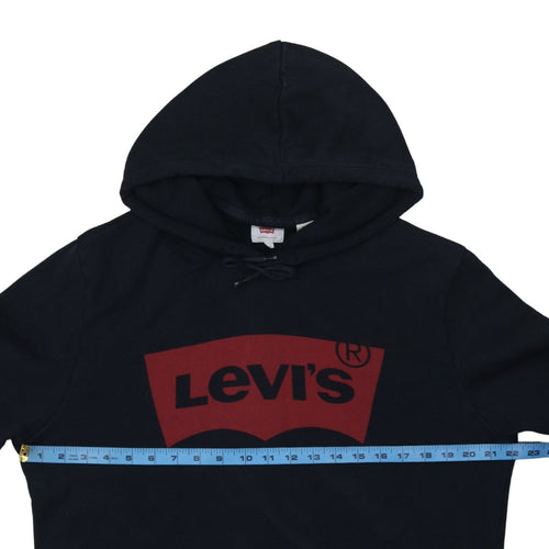 Levi's Mens Black Pullover Hoodie L Logo Graphic Sweatshirt