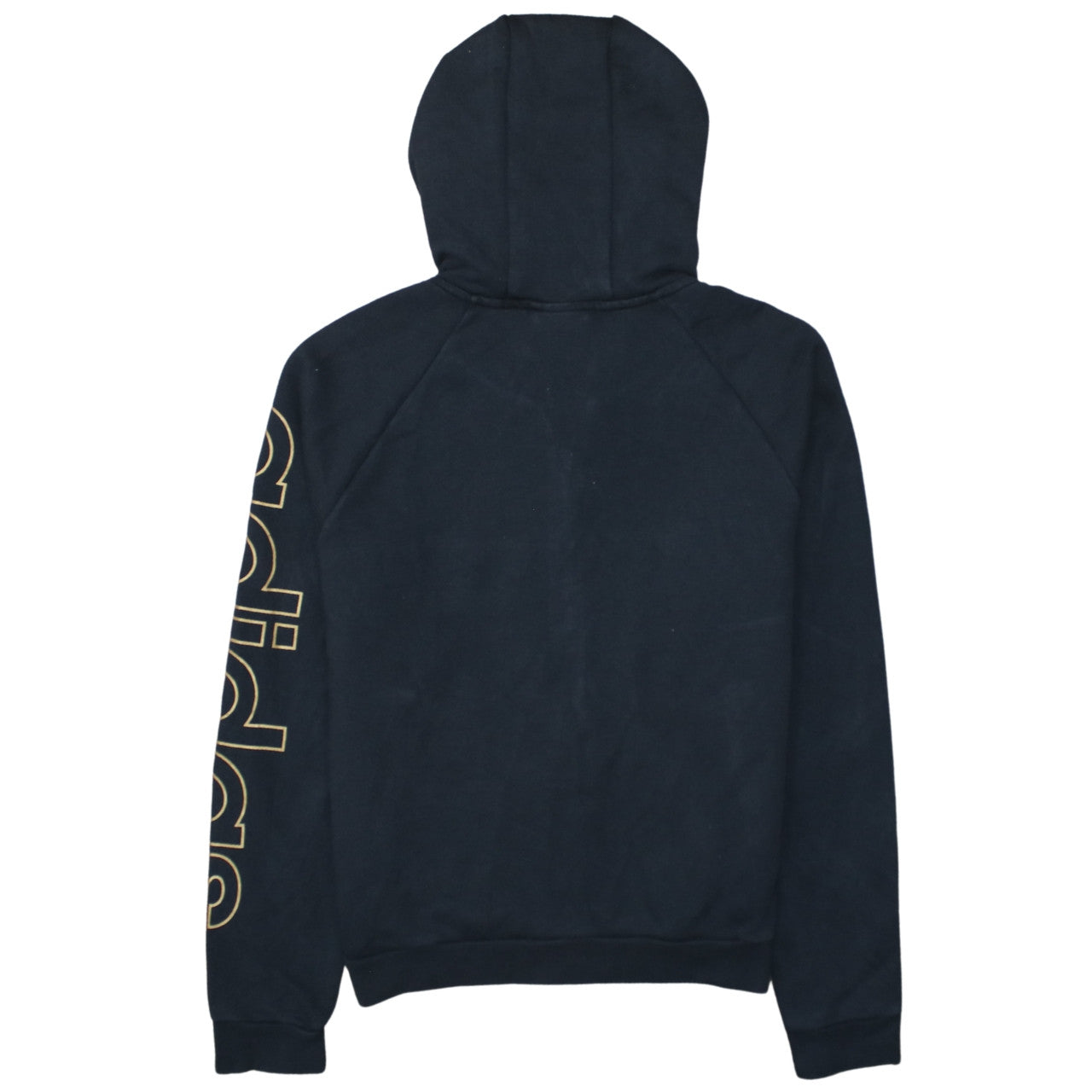 Adidas Women Black Full Zip Hoodie Size 12-14 Hooded Sweatshirt