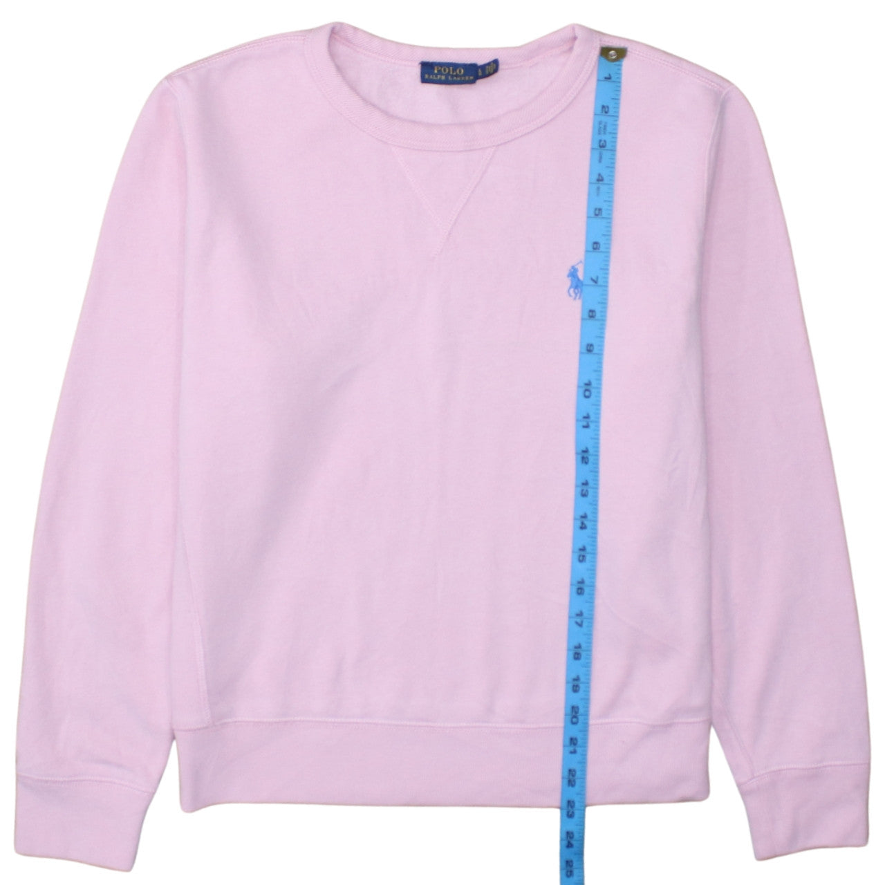 Ralph Lauren Women Pink Crew Neck Pullover Sweatshirt Size L Cotton Blend