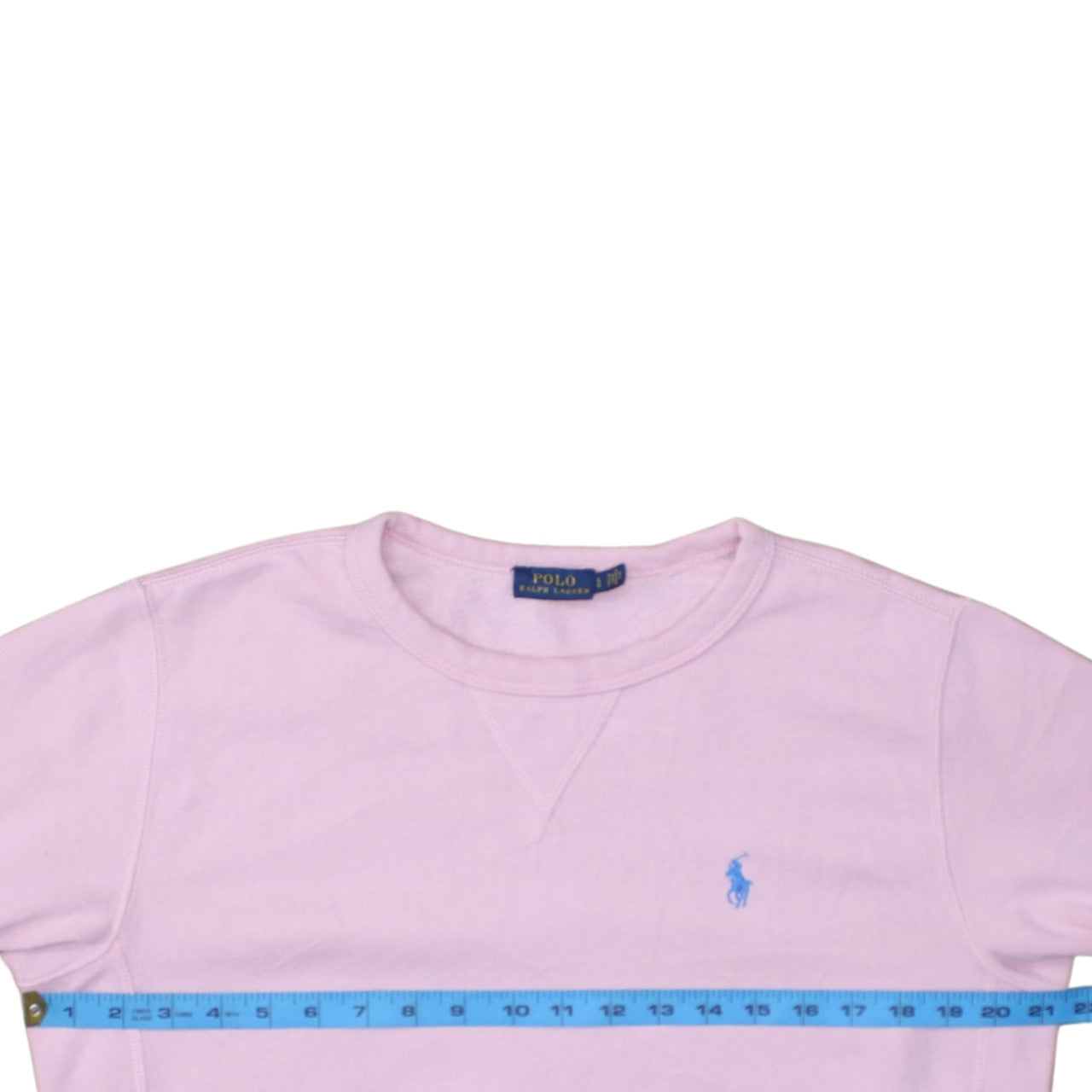 Ralph Lauren Women Pink Crew Neck Pullover Sweatshirt Size L Cotton Blend