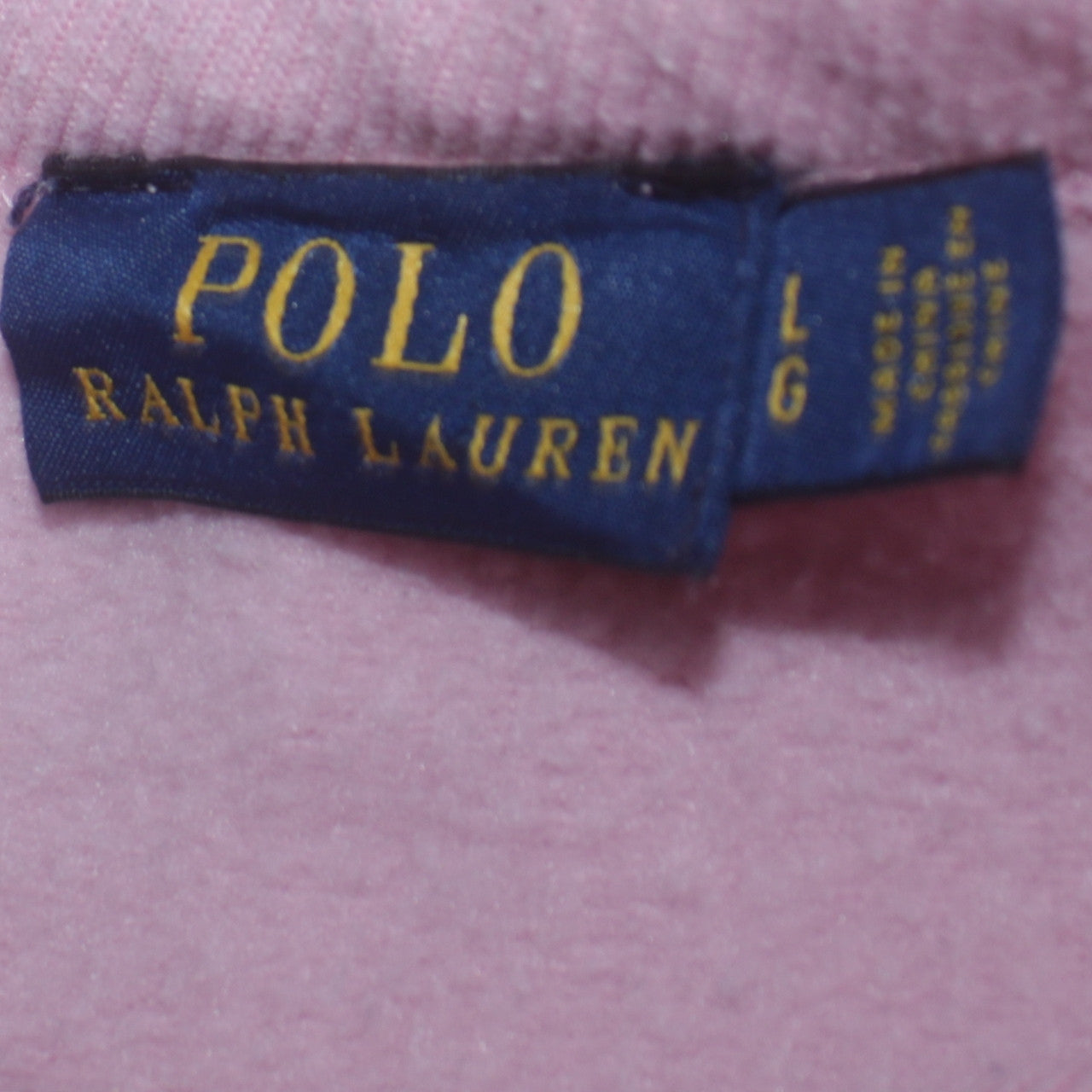 Ralph Lauren Women Pink Crew Neck Pullover Sweatshirt Size L Cotton Blend