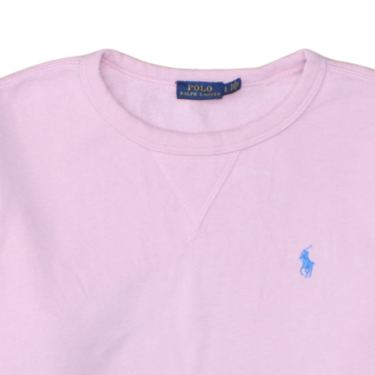 Ralph Lauren Women Pink Crew Neck Pullover Sweatshirt Size L Cotton Blend