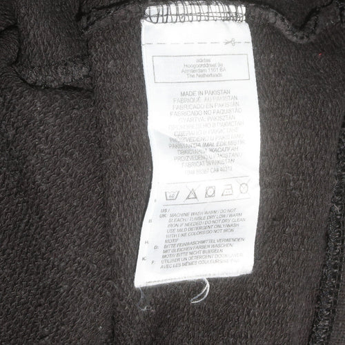 Adidas Men's Black XL Pullover Sweatshirt with Logo Striped Long Sleeves