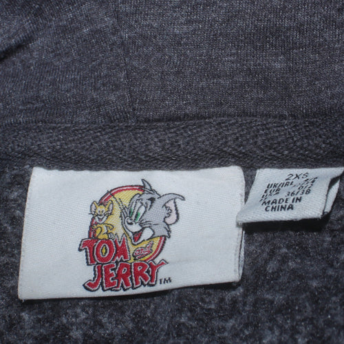 Primark Women’s Charcoal Tom and Jerry Pullover Hoodie 2XS