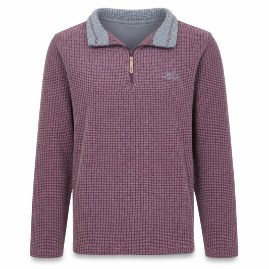 Weird Fish Men's Purple Fleece 1/4 Zip Pullover Jacket Size S