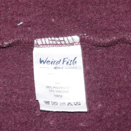 Weird Fish Men's Purple Fleece 1/4 Zip Pullover Jacket Size S