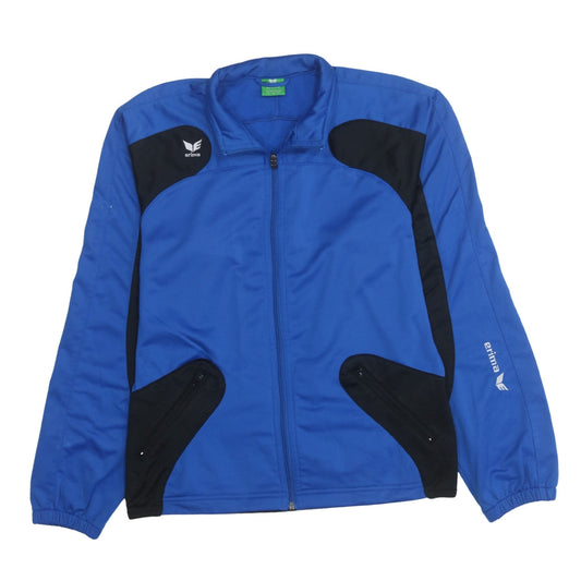 Erima Women's Blue Black Track Jacket Size 10 Full Zip Sports Top