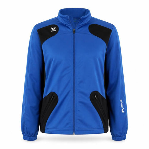 Erima Women's Blue Black Track Jacket Size 10 Full Zip Sports Top