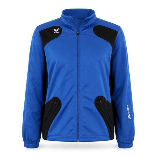 Erima Women's Blue Black Track Jacket Size 10 Full Zip Sports Top