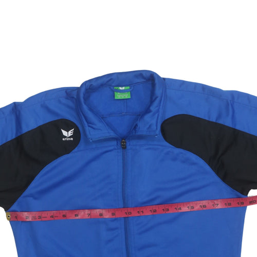 Erima Women's Blue Black Track Jacket Size 10 Full Zip Sports Top