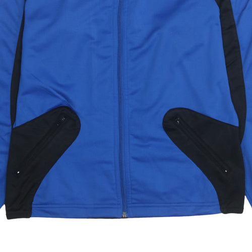 Erima Women's Blue Black Track Jacket Size 10 Full Zip Sports Top
