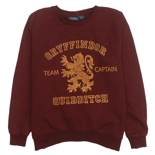 Harry Potter Womens Burgundy Gryffindor Quidditch Sweatshirt Size 10