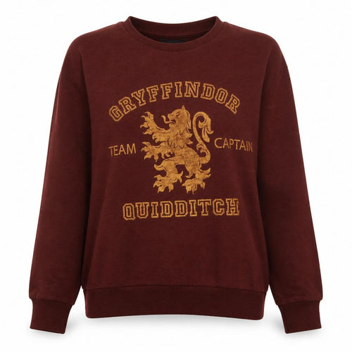Harry Potter Womens Burgundy Gryffindor Quidditch Sweatshirt Size 10