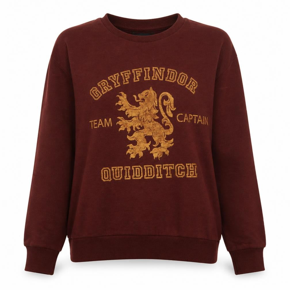 Harry Potter Womens Burgundy Gryffindor Quidditch Sweatshirt Size 10