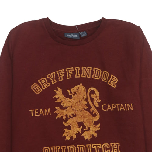 Harry Potter Womens Burgundy Gryffindor Quidditch Sweatshirt Size 10