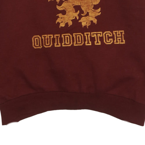 Harry Potter Womens Burgundy Gryffindor Quidditch Sweatshirt Size 10