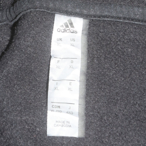 Adidas Men's Black XL Pullover Hoodie Fleece Sportswear