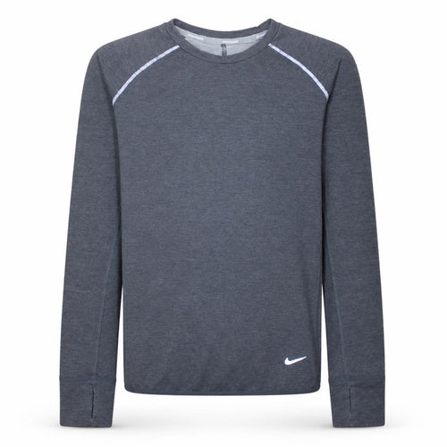 Nike Men's Grey Dri-Fit Running Long Sleeve Athletic Top Size S