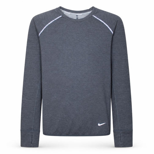 Nike Men's Grey Dri-Fit Running Long Sleeve Athletic Top Size S