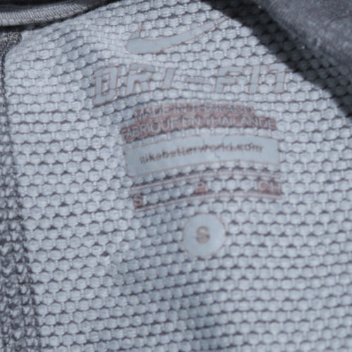 Nike Men's Grey Dri-Fit Running Long Sleeve Athletic Top Size S
