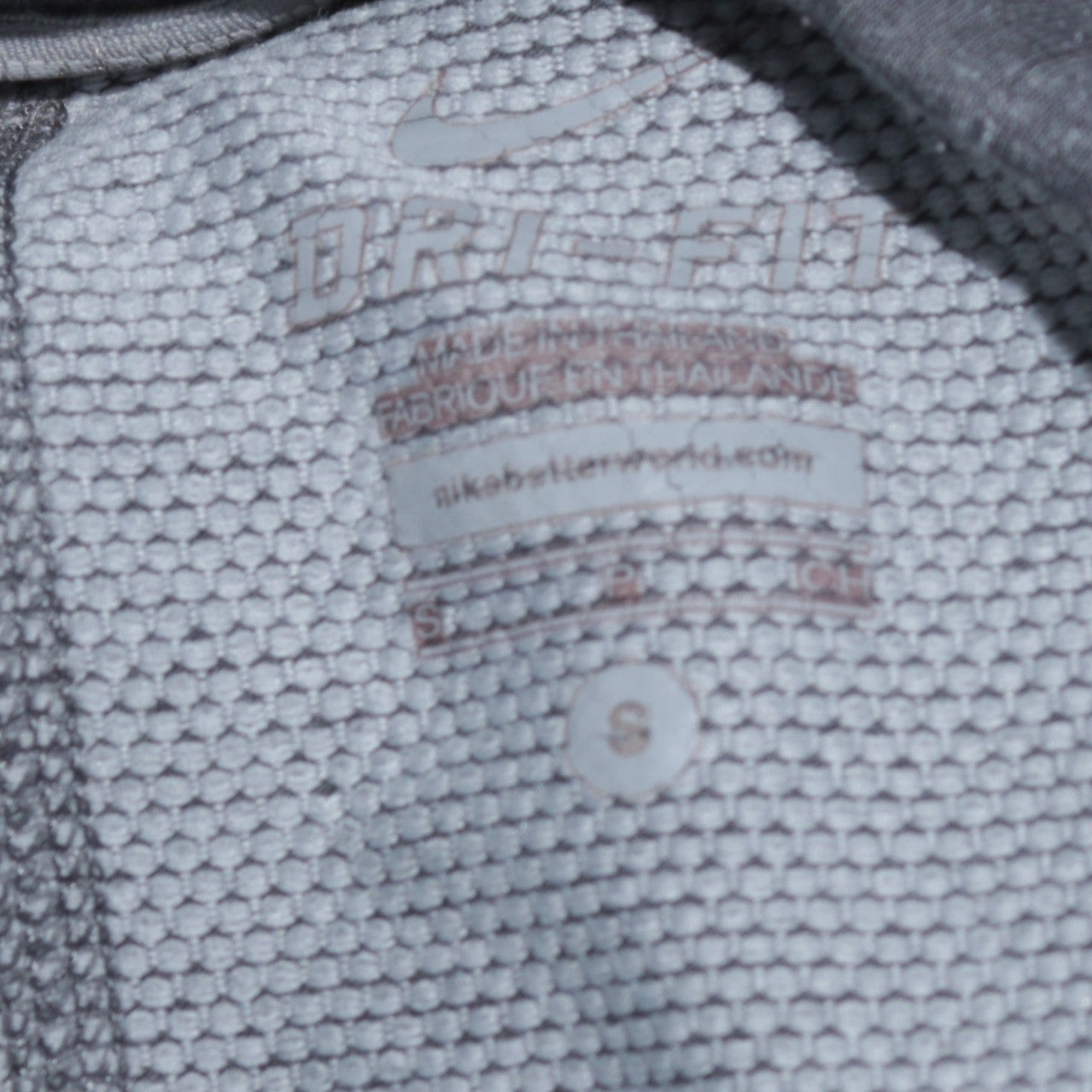 Nike Men's Grey Dri-Fit Running Long Sleeve Athletic Top Size S