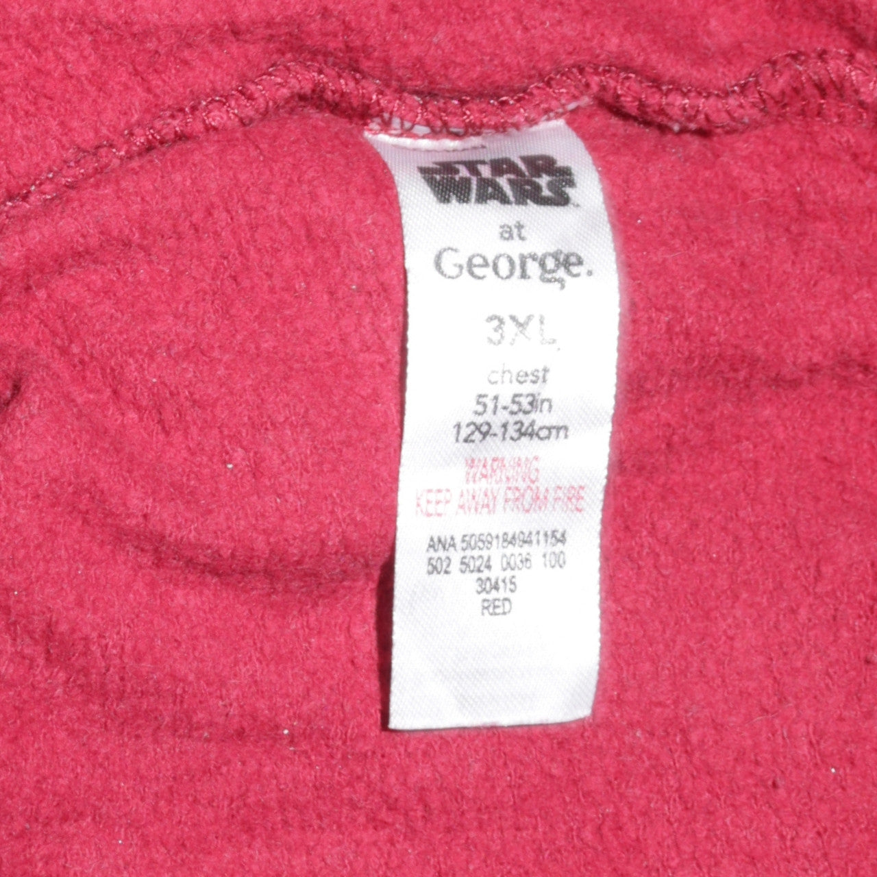 George Star Wars Men’s Red 3XL Pullover Christmas Sweatshirt