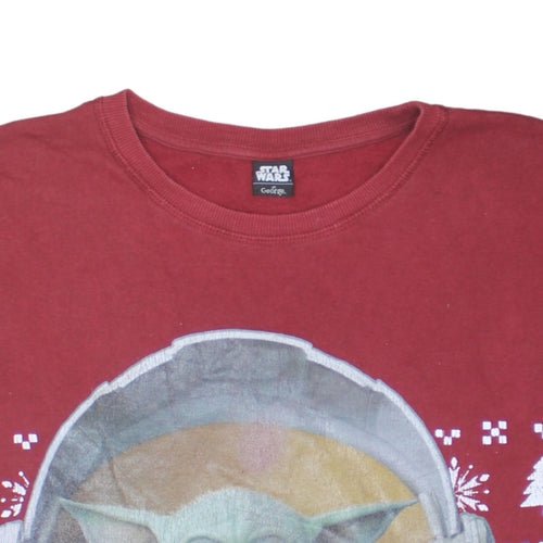 George Star Wars Men’s Red 3XL Pullover Christmas Sweatshirt