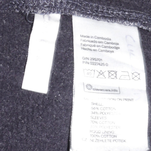 H&M Boys Blue Pullover Hoodie NYC Logo 16 Years Cotton Blend