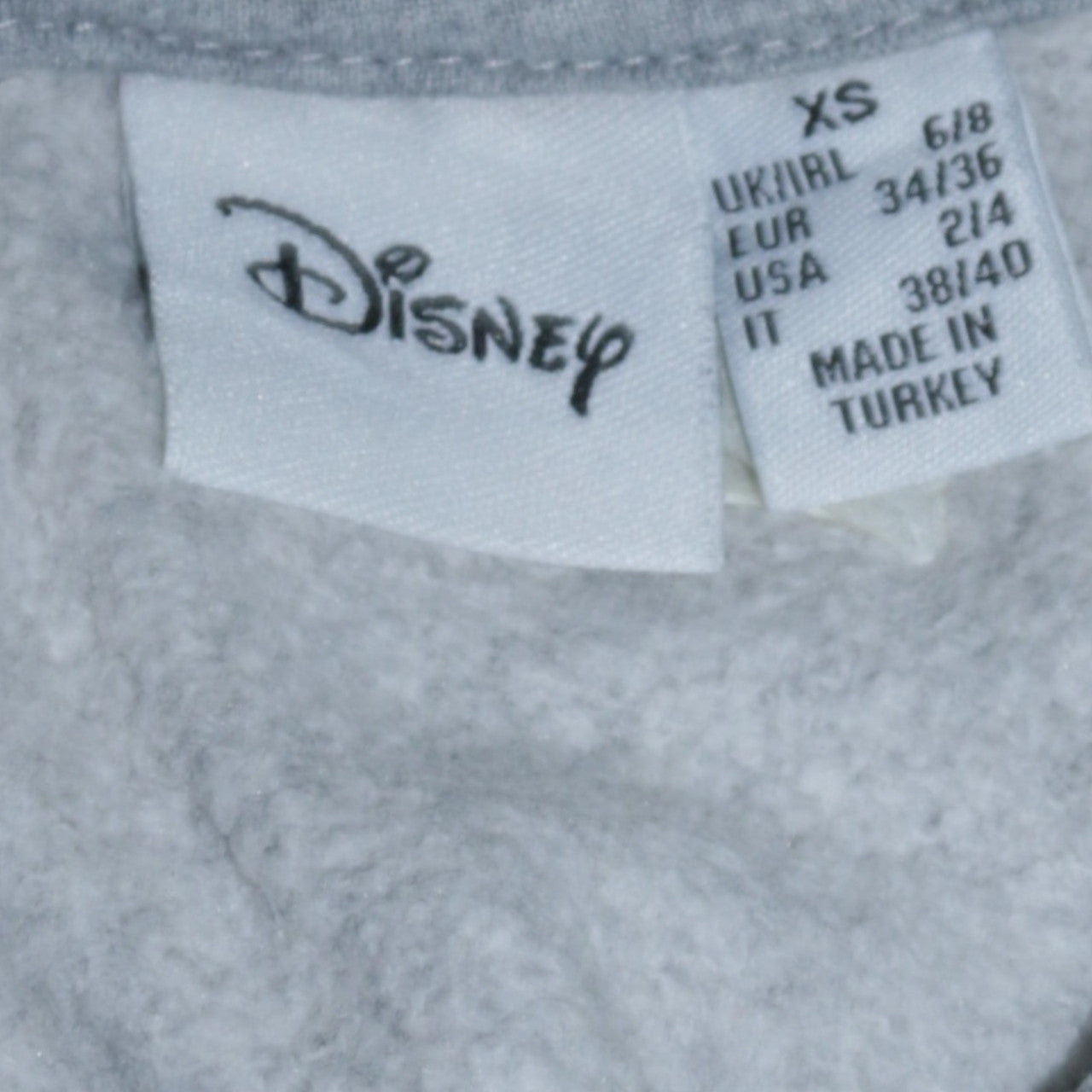 Disney Primark Womens Grey XS Sweatshirt Mickey Mouse Good Vibes Only