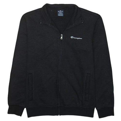 Champion Men's Black Small Track Jacket Full Zip Cotton Blend