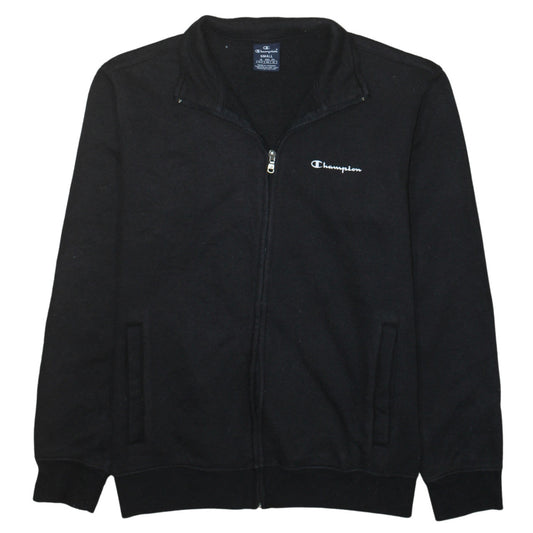 Champion Men's Black Small Track Jacket Full Zip Cotton Blend