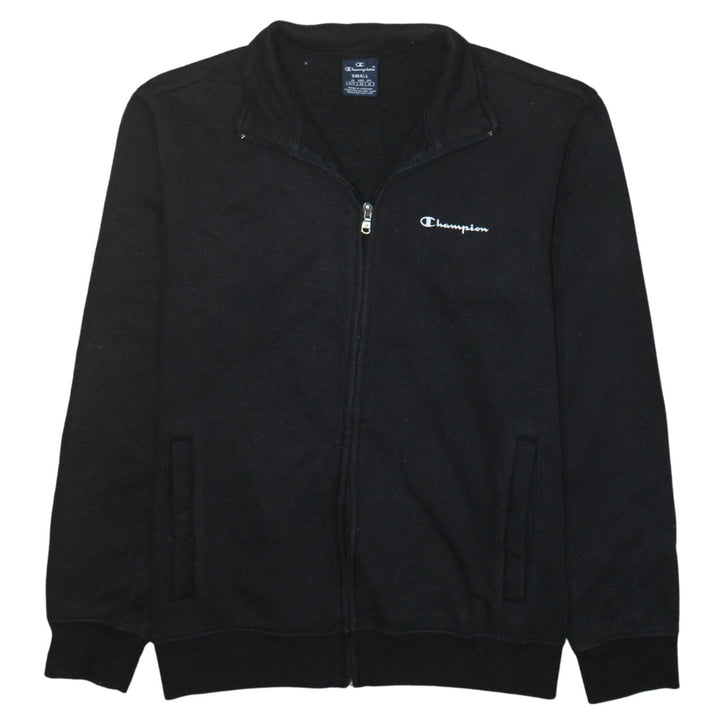 Champion Men's Black Small Track Jacket Full Zip Cotton Blend