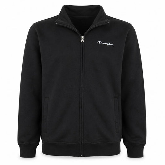 Champion Men's Black Small Track Jacket Full Zip Cotton Blend