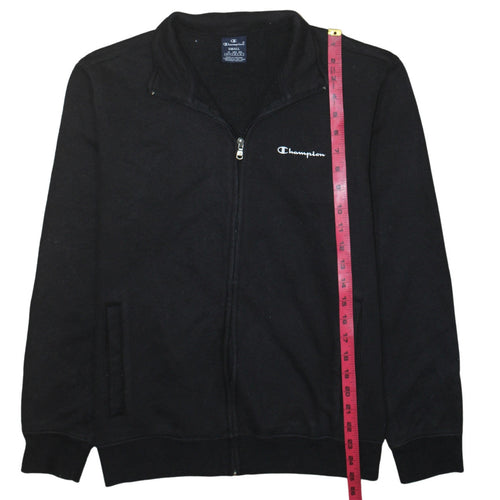 Champion Men's Black Small Track Jacket Full Zip Cotton Blend