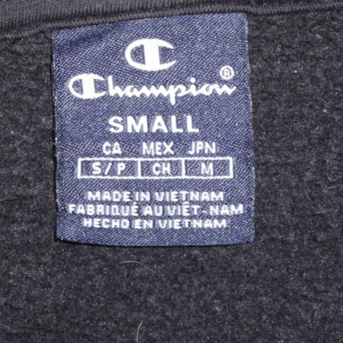 Champion Men's Black Small Track Jacket Full Zip Cotton Blend
