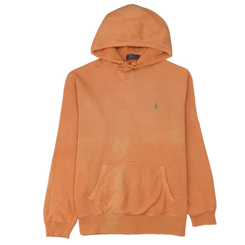 Polo Ralph Lauren Men's Orange Pullover Hoodie L Logo Cotton