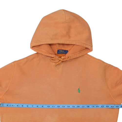 Polo Ralph Lauren Men's Orange Pullover Hoodie L Logo Cotton