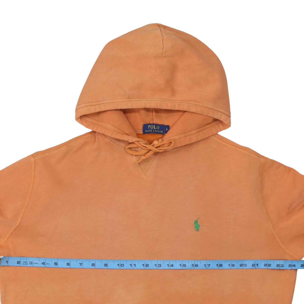 Polo Ralph Lauren Men's Orange Pullover Hoodie L Logo Cotton