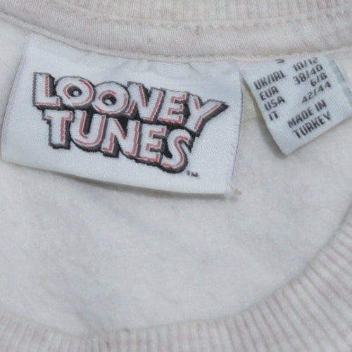 Looney Tunes Women's Beige Tweety Graphic Pullover Sweatshirt Size 10/12