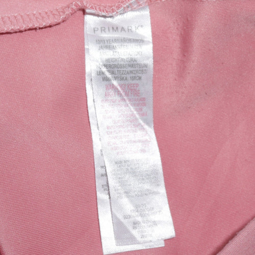 Primark Girls Pink NYC Pullover Hoodie 12-13 Years Regular Fit