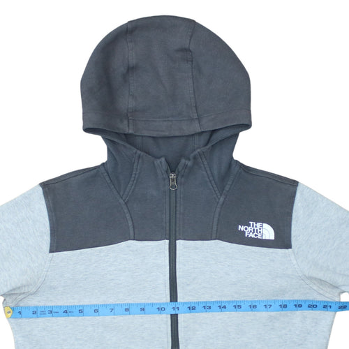 The North Face Boys Grey Colourblock 1/4 Zip Hoodie XL Cotton Blend